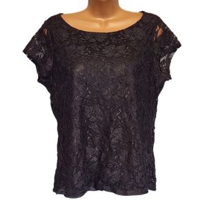 Fever Black Lace Top (Large)